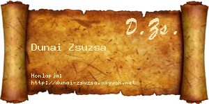 Dunai Zsuzsa névjegykártya