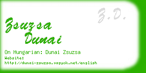 zsuzsa dunai business card